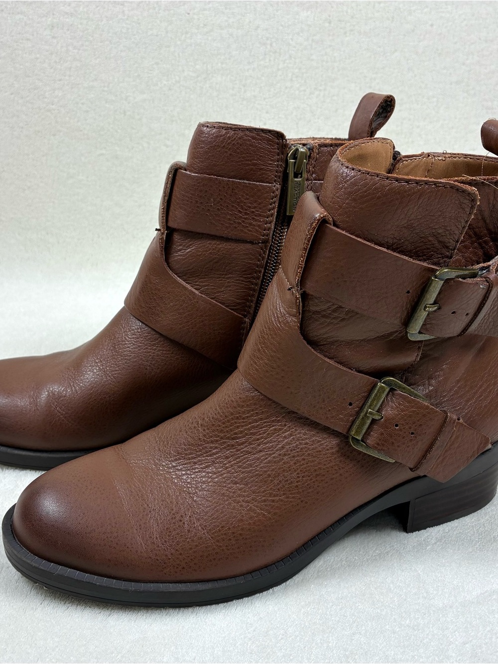 Kenneth Cole - Brown Leather Buckle Ankle Boots - Women 7